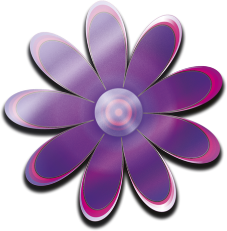 Nadruk Purple flower - Przód