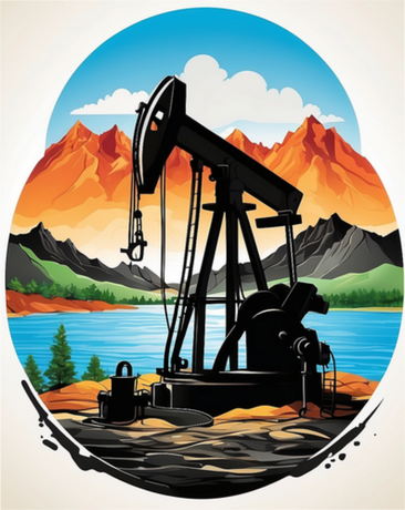 Nadruk Oil in Mountain - Przód